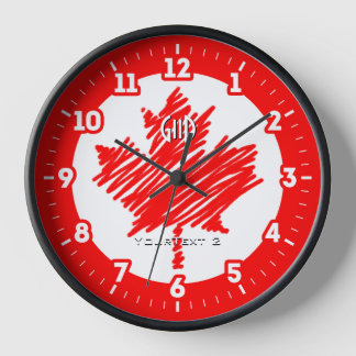 Canadian Flag Red Maple Leaf Personalisieren Sie e Uhr