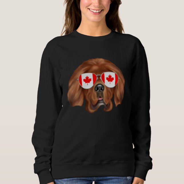 Canadian Flag Tibetan Mastiff Dog Canada Pocket Sweatshirt (Vorderseite)