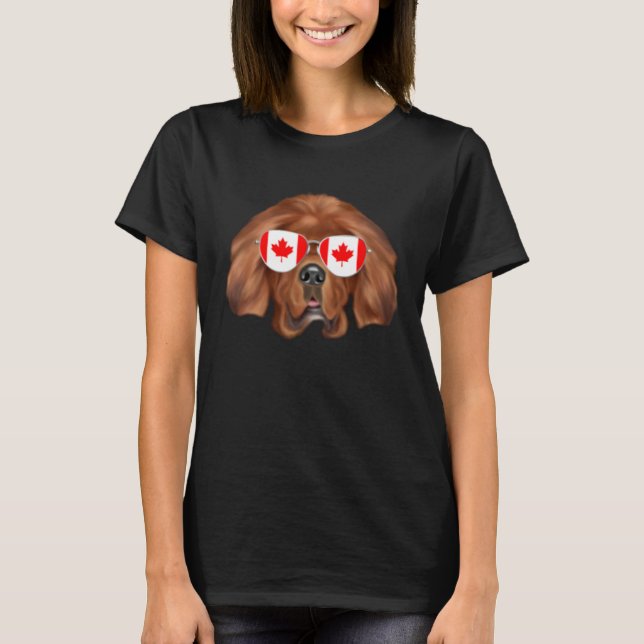 Canadian Flag Tibetan Mastiff Dog Canada Pocket T-Shirt (Vorderseite)