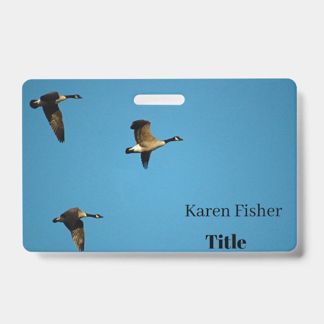 Canadian geese in flight ausweis (Front)