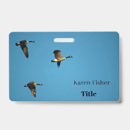 Canadian geese in flight ausweis