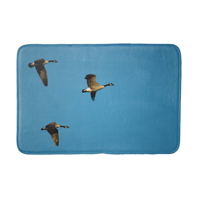Canadian geese in flight badematte (Vorderseite)