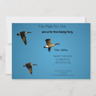 Canadian geese in flight einladung