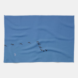 Canadian geese in flight geschirrtuch