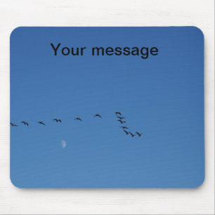 Canadian geese in flight mousepad