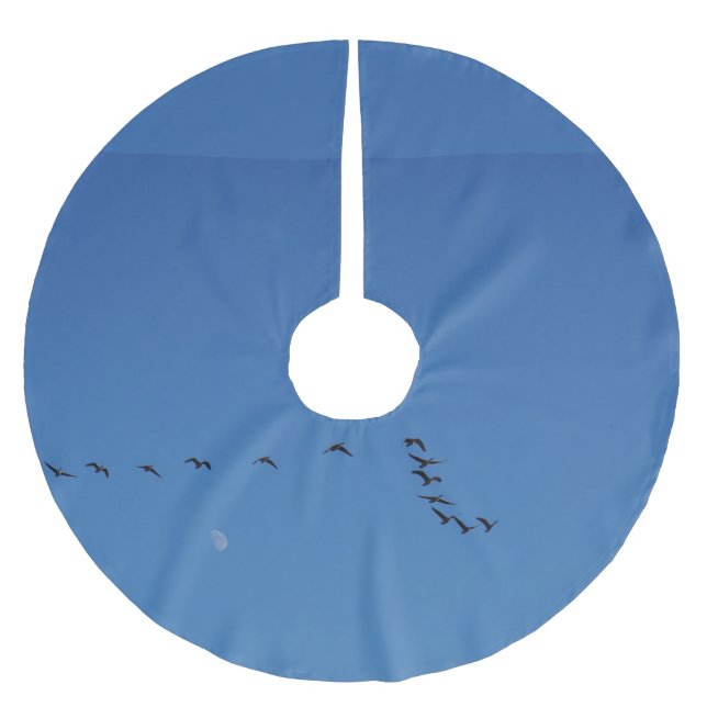 Canadian geese in flight polyester weihnachtsbaumdecke (Vorderseite)