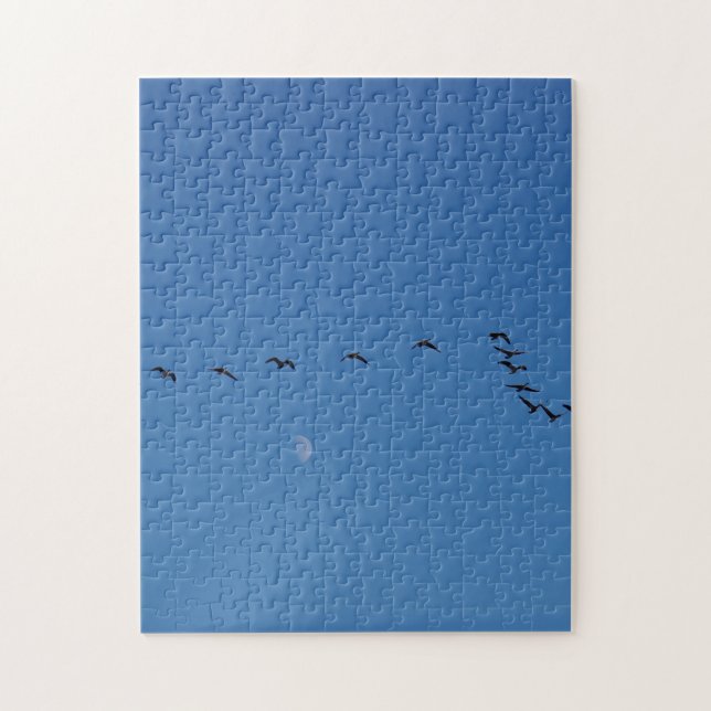 Canadian geese in flight puzzle (Vertikal)