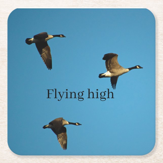 Canadian geese in flight rechteckiger pappuntersetzer (Vorderseite)