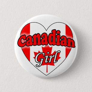 Canadian Girl Button