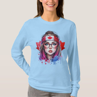 Canadian Girl Long Sleeve Shirt