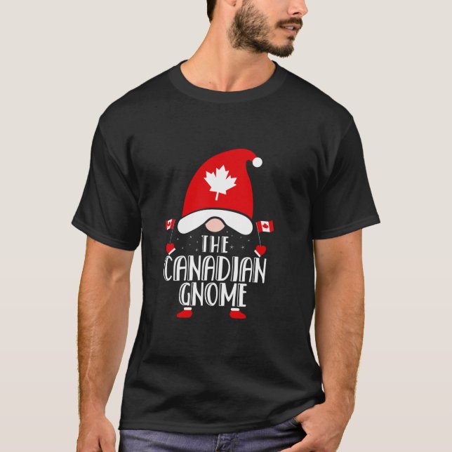 Canadian Gnome Family Matching Group Christmas Out T-Shirt (Vorderseite)