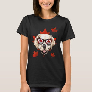 Canadian Golden Retriever Maple Tree Leaf Kanada F T-Shirt
