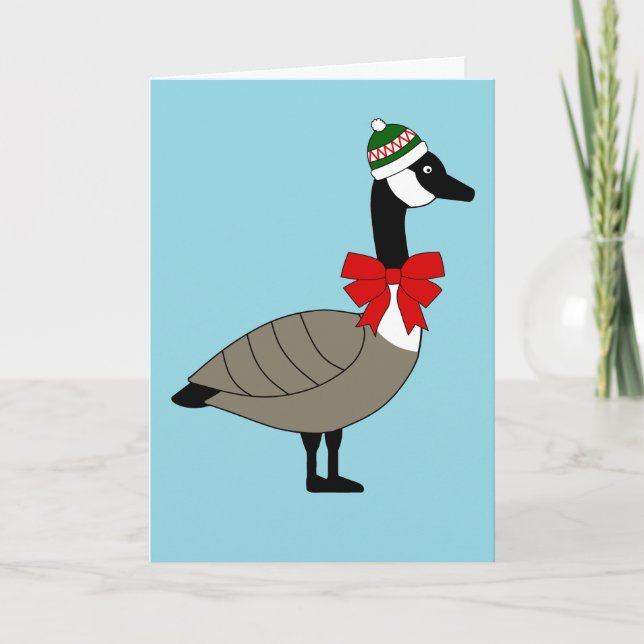 Canadian Goose Christmas Card Feiertagskarte (Vorderseite)