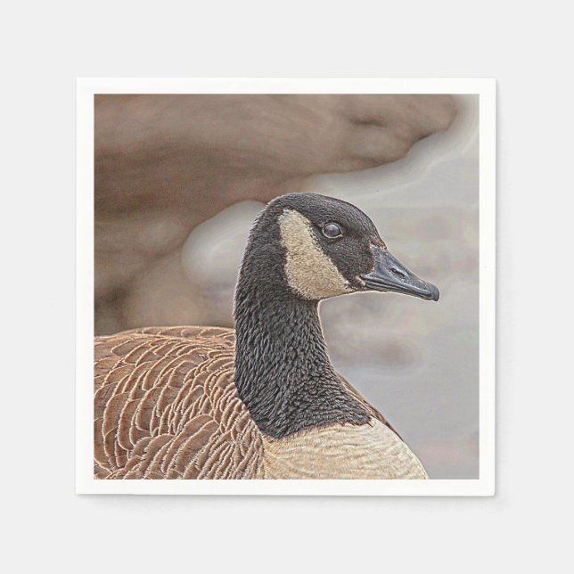 Canadian Goose Portrait Serviette (Vorderseite)