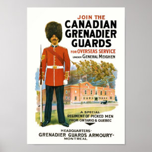 Canadian Grenadier Guards Rekrutierung Poster