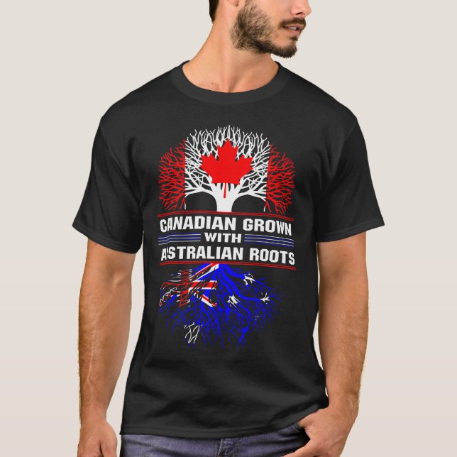 Canadian Ground mit australischen Roots T-Shirt (Vorderseite)