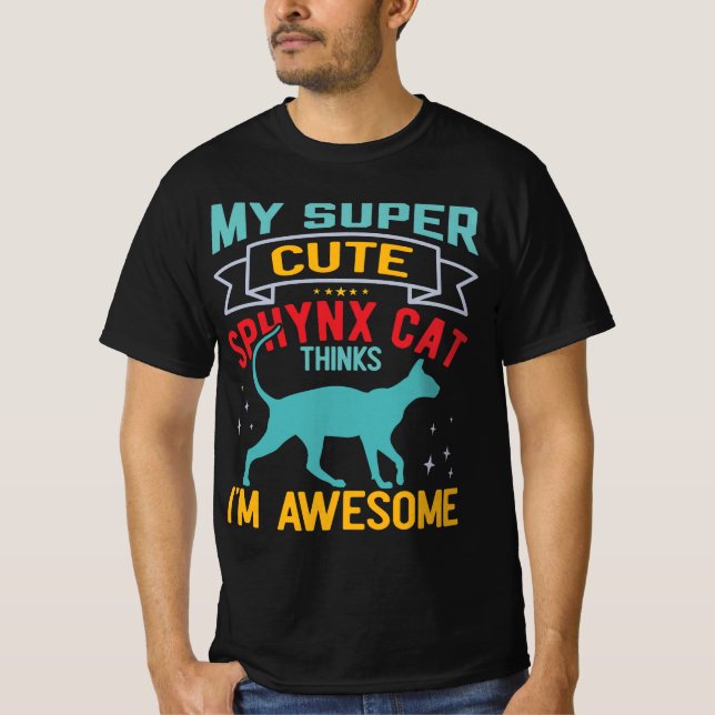 Canadian Hairless Sphynx Cat Funny T-Shirt (Vorderseite)