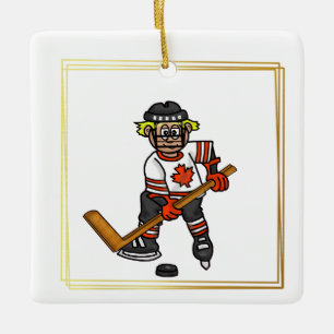 Canadian Hockey Player Weihnachtsschmuck
