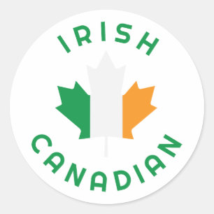 Canadian Irish Roots Runder Aufkleber