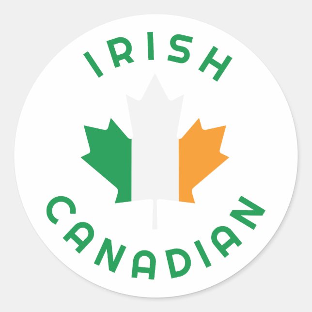 Canadian Irish Roots Runder Aufkleber (Vorderseite)