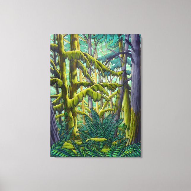 Canadian Landscape Malerei Forest Canvas Print Leinwanddruck (Vorderseite)