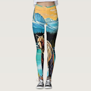 Canadian Majestic Mountain Bären Design Leggings