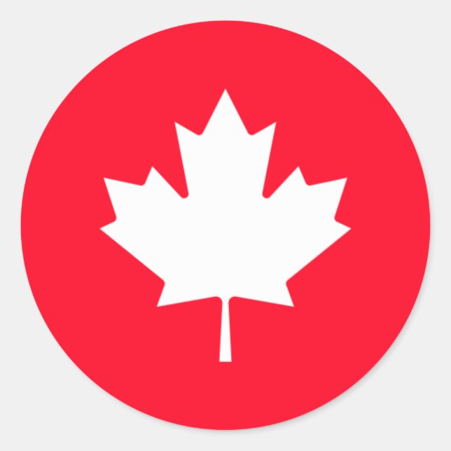 Canadian maple leaf. CANADA. Classic Round Sticker (Vorderseite)