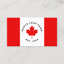 Canadian Maple Leaf Flag Business Card Visitenkarte