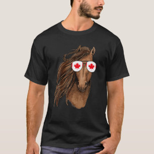 Canadian Maple Leaf Funny Horse Sonnenbrille Kanad T-Shirt