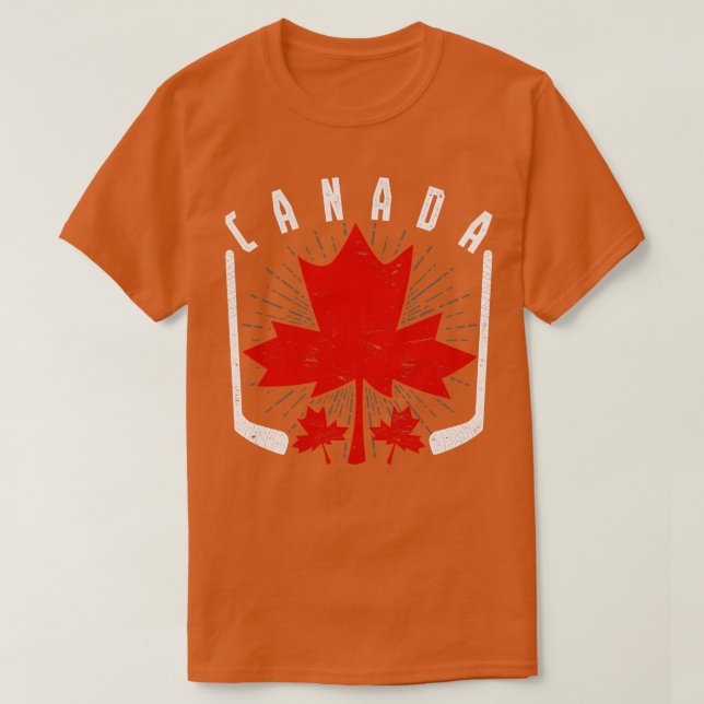 Canadian Maple Leaf Ice Hockey Kanada T-Shirt (Design vorne)