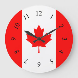Canadian Maple Leaf Kanada Große Wanduhr