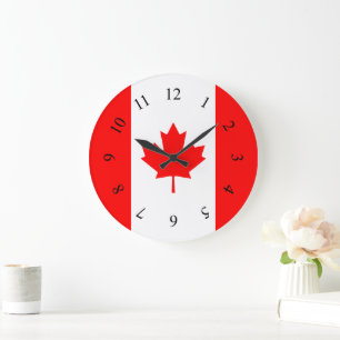 Canadian Maple Leaf Kanada Große Wanduhr