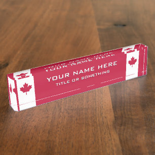 Canadian Maple Leaf Namensplakette