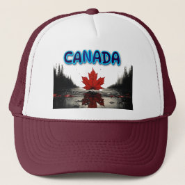 Canadian Maple Leaf Nature Landscape Truckerkappe