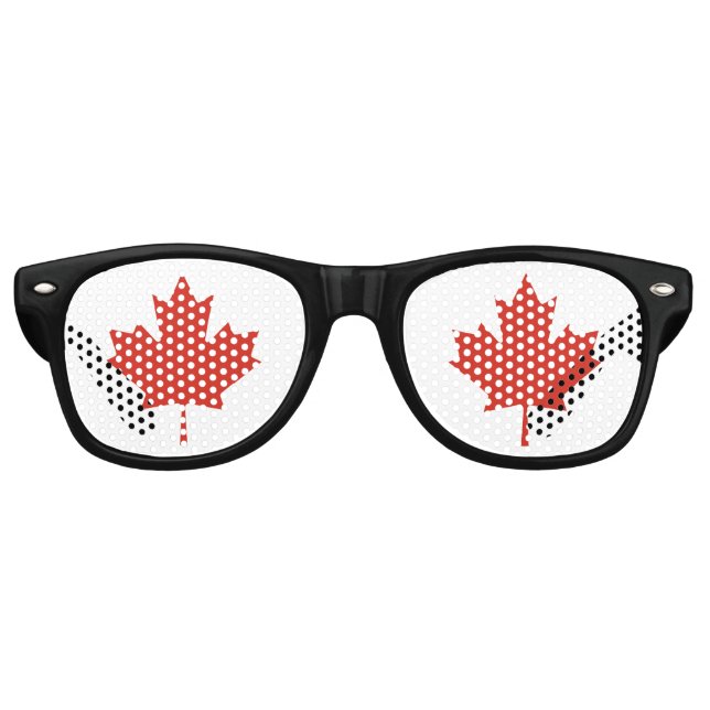 Canadian Maple Leaf Partybrille (Vorderseite)