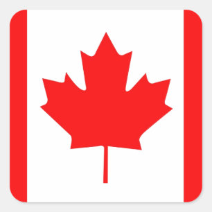 Canadian Maple Leaf Quadratischer Aufkleber