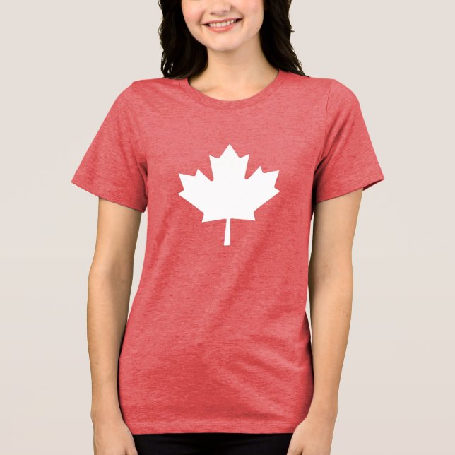 Canadian Maple Leaf Red and White Canada Tri-Blend Shirt (Vorderseite)