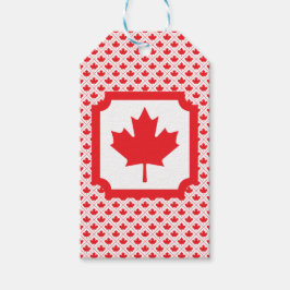 Canadian Maple Leaf Red and White Design Geschenkanhänger