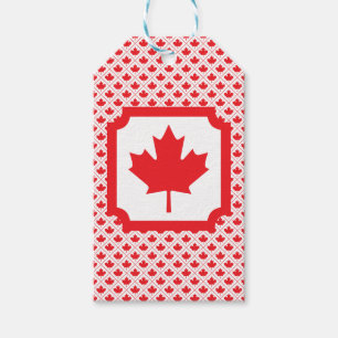 Canadian Maple Leaf Red and White Design Geschenkanhänger