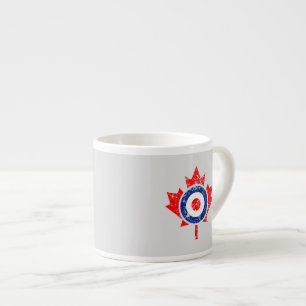 Canadian Maple Leaf Roundel Grunge Mod CANADA Espressotasse