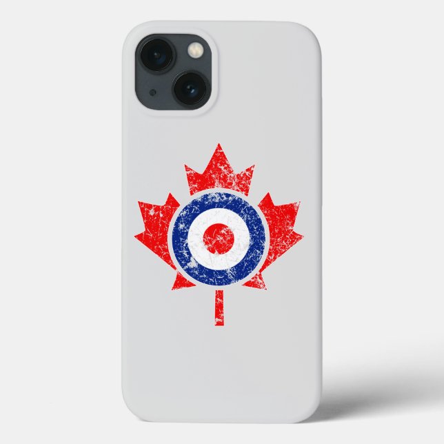 Canadian Maple Leaf Roundel Grunge Mod-Stil Case-Mate iPhone Hülle (Rückseite)