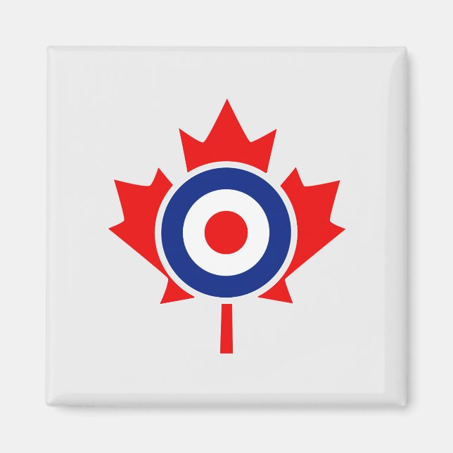 Canadian Maple Leaf Roundel Mod Abzeichen Magnet (Vorne)