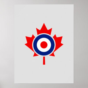 Canadian Maple Leaf Roundel Mod Abzeichen Poster