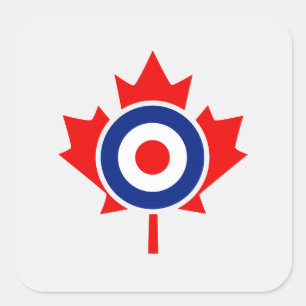 Canadian Maple Leaf Roundel Mod Abzeichen Quadratischer Aufkleber