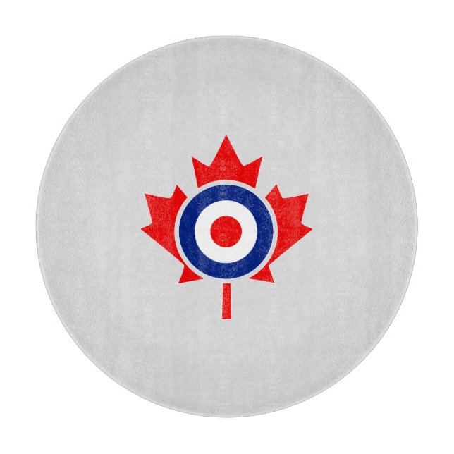 Canadian Maple Leaf Roundel Mod Abzeichen Schneidebrett (Vorderseite)
