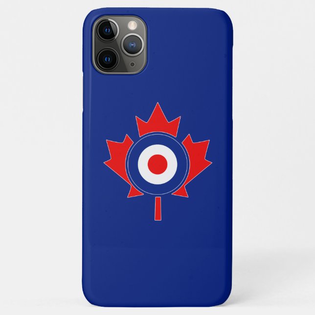 Canadian Maple Leaf Roundel Mod auf blau Case-Mate iPhone Hülle (Rückseite)