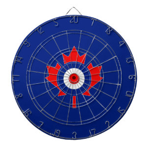 Canadian Maple Leaf Roundel Mod auf blau Dartscheibe