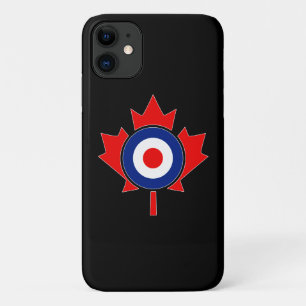 Canadian Maple Leaf Roundel Mod auf schwarz iPhone 11 Hülle