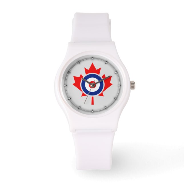 Canadian Maple Leaf Roundel Mod CANADA Armbanduhr (Vorderseite)