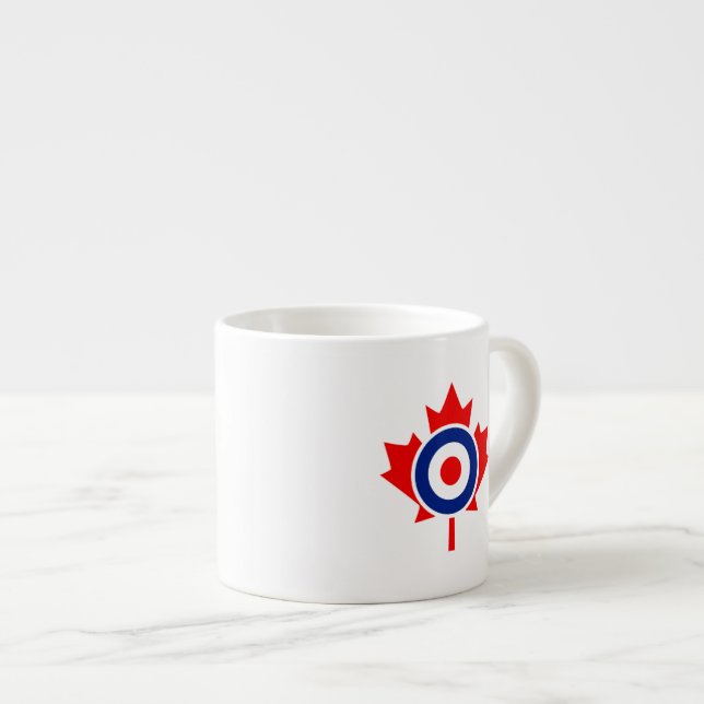 Canadian Maple Leaf Roundel Mod CANADA Espressotasse (Vorderseite Rechts)